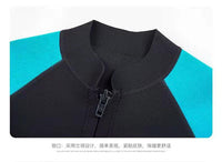 新款女分体2/3MM湿式潜水服 长袖防晒浮潜冲浪防水母衣保暖冬泳衣