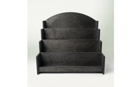 Stepped Display Rack Wooden Postcard Display Rack Easy to Assemble Card Holder with Tiers for Retail Counters