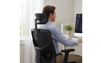Adjustable Headrest with Clamp Ergonomic Chair Headrest Attachment Neck Support Attachment No-Drill Head Support Cushion Mesh