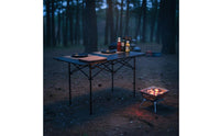 Sturdy Cross-Frame Roll-up Camping Table for Barbecue