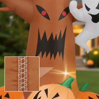 Inflate Halloween Inflatable Tree with Built-in LEDs Scary Halloween Tree Inflatable Easy Setup Yard Decoration Fast Inflation for Families