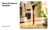 Dense Bristles Coffee Cleaning Brush Slim Cylindrical Coffee Grinder Brush Brass-Colored Manual