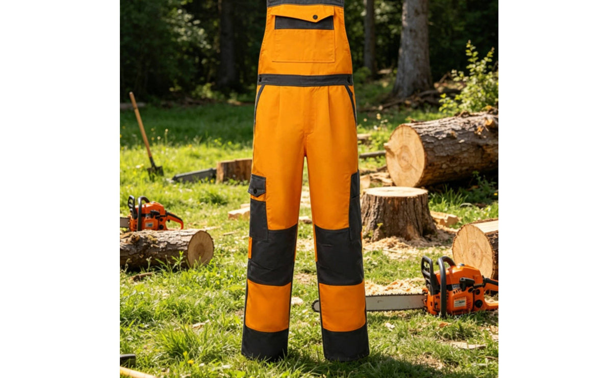 Multiple Pockets Cut-Resistant Work Bib Pants Multi Pocket Cut Resistant Bib Overalls Heavy Duty Chainsaw Safety Overalls Long-Lasting for Construction Workers, Metalworkers, Security Guards, Metalworking Shop