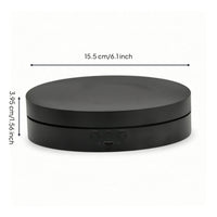 360 Degree Rotating Display Stand Stable Revolving Display Stand Low-Profile Motorized Turntable Compact for Online Sellers, Collectors, Livestreaming, Exhibitions