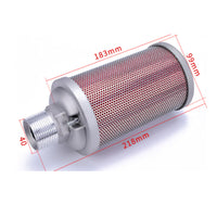 Air Compressor Silencer Threaded Pneumatic Muffler Pneumatic Silencer Compact Hardware Inline for Technicians, Workshops