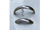 2 Pieces Bike Mudguard with Support Struts Glossy Bike Mudguard Set Strong