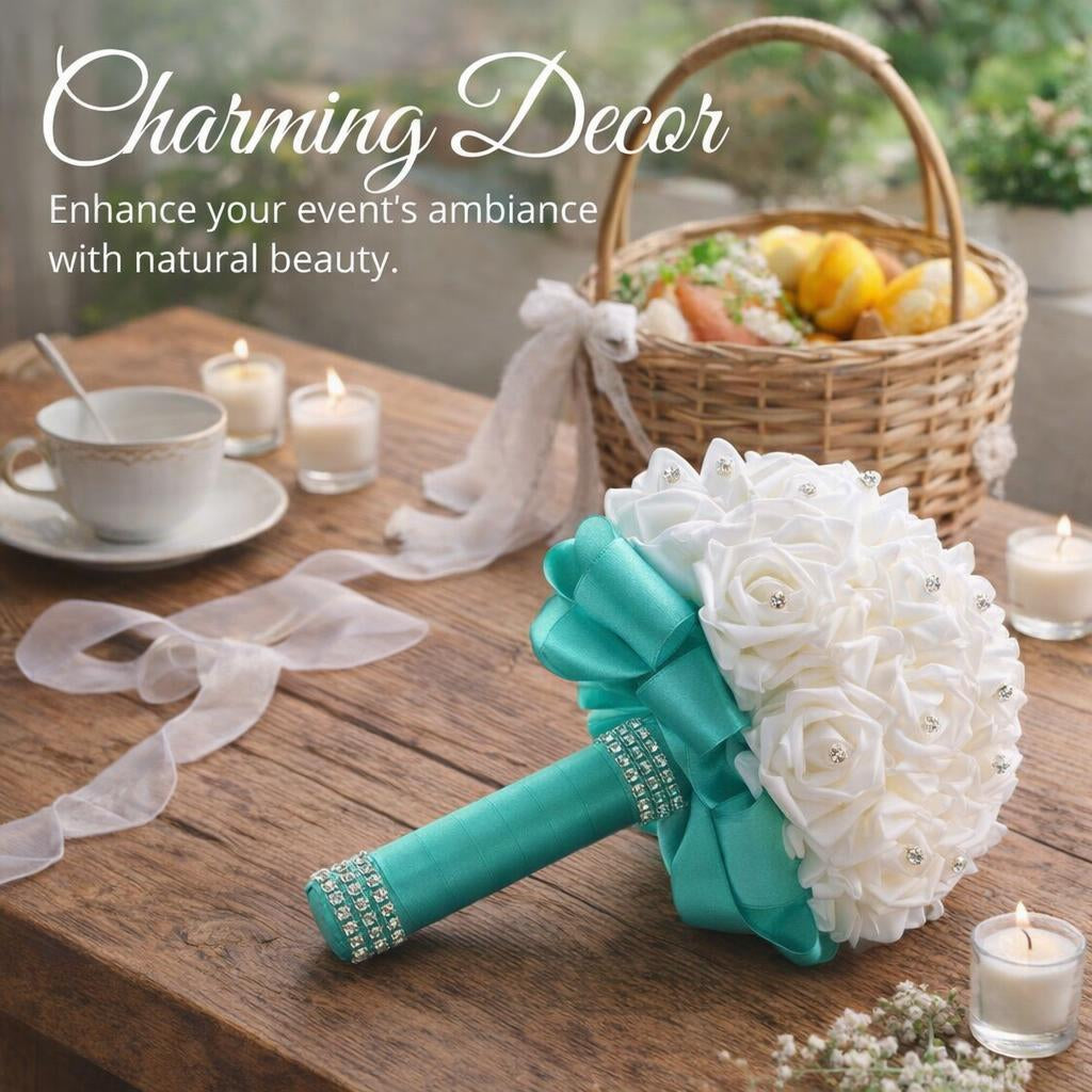 Artificial Roses Flowers Romantic Photoshoot Wedding Bouquet Artificial Anniversary Gift PE Material Artificial Roses Flowers