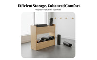 Space-Saving Exercise Mat Storage Rack Multi-Slot Design Exercise Mat Organizer Sturdy Construction Foam Roller Storage Rack Sturdy for Pilates Studio