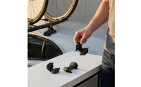 2 Pieces Matched Pair Bike Rack End Plug ABS Plastic Roof Rack End Plug Black Curved Cap Piece Molded