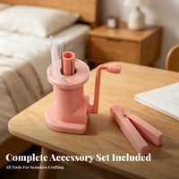 Hand Crank Knitting Machine Easy to Use Handheld Yarn Knitter I-Cord Crafting Tool Portable and Small Crafting Supply Versatile