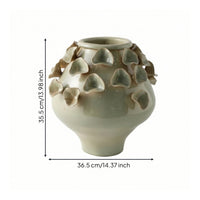 Ceramic Vase Wabi-Artistic Imperfection Decorative Vase Modern Vessel for Homeowners, Living Room, Entryway