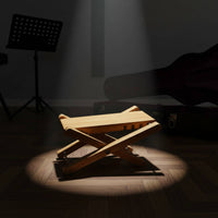 Polished Finish Classical Guitar Footstool Portable Bamboo Guitar Foot Rest Foldable Performance Footstool for Guitarists, Musicians, Practice