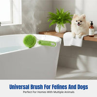 Pet Dog Bath Brush, Soft Silicone, Liquid Dispenser, Easy Foaming, Massage, Ergonomic Handle