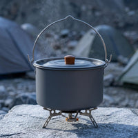 Aluminum Hanging Pot Easy to Unblocked Fire Hanging Pot Fast Heating Portable Camping Cookware