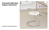 Light Luxury Design Transparent Invisible Chair Modern Aesthetic Transparent Side Chair Minimalist design Vanity Stool U-Shaped Backrest for Home Decor aficionados, Interior Designers, Young Adults, Vanity Area, Bedroom, Office