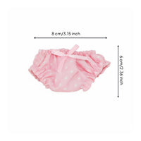 Easy On and Removal 17cm Doll Underwear Washable Miniature Panties Reusable Cloth Doll Underpants Elastic