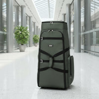 Wheeled Backpack Padded Backpack with Wheels Spacious Rolling Suitcase for Journeyers, Airport