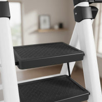 Household Folding Ladder Foldable Folding Stepladder Heavy Duty Portable Step Ladder for Kitchen, Garage, Warehouse