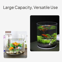 Thick glass cylinder vase