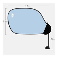 Heat Insulation Suction Cup Sunshade Protection Car Window Shade Versatile Use Portable Sun Blocker Foldable Design for Parents, Office Workers, Gamers, Travel, Desk