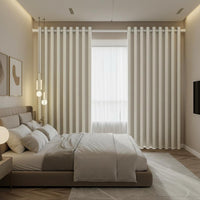 Sun Blocking Blackout Curtain Set Luxury Feel Textured Blackout Curtain Privacy Protection Window Covering Long-Lasting Drape for Light Sleepers, Alternating Schedule Workers, Apartment Dwellers, Bedroom, Living Room, Nursery, Office