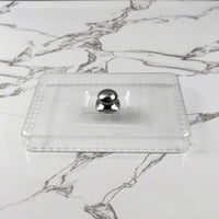 Serving Cover with Metal Knob Compact Rectangular Food Dome Versatile Clear Platter Lid for Caterers, Buffet