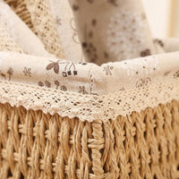 Plant Pots Indoor and Plant Pots Outdoor Set of 3, Hand Woven Seagrass Storage Basket for Living Room Decor, Wicker Planter with Waterproof Liner