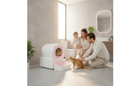 Self-Cleaning Cat Litter Box Enclosed Automatic Cat Litter Box Pet Supplies Electric Handsfree-of-Charge for Cats, Apartments
