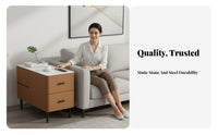 Minimalist Design Multi-Drawer End Table Easy to Clean Household Furniture Scratch Resistant Top Storage Cabinet Odor-Clear for Homeowners, Interior Design Enthusiasts, Families, Living Room, Bedroom, Reception Area, Home Office