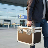 Aluminum Aviation Case Sturdy Portable Aluminum Tool Box Lockable Aviation Case Reinforced Corners Locking Equipment Trunk