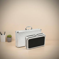 Mini Aluminum Carrying Case Lockable Aluminum Tool Box Hard Shell Briefcase Shockproof Small Hard Shell Briefcase for Travel