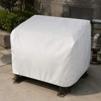 White Lawn Mower Cover, Riding Lawn Mower Cover for Outdoor Storage, Zero Turn Mower Cover Waterproof Dustproof Oxford Cloth