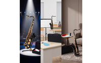 Brass Tenor Sax with Case Lacquered Tenor Saxophone Engraved Woodwind Curved for Beginners, Students, Players, Band Practice, Rehearsals, Stage