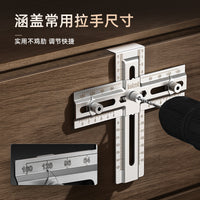 Woodworking Drawer Handle Installation Positioning Drill Guide Stainless Steel