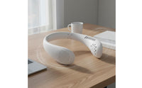 USB Rechargeable Bladeless Neck Fan Quiet Operation Hanging Neck Fan Adjustable Speeds Wearable Air Conditioner Long Battery Life for Office