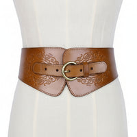 Chunky Wide Waist Belt Chic Wide Belt with Buckle Long-Lasting Waistband Secure for Dresses