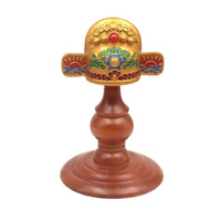Hand-Painted Multicolor Scholar Cap Ornament Cap-Shaped Desk Ornament