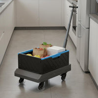 Folding Hand Cart Heavy Duty Foldable Wagon Cart Large Capacity 4 Wheel Wagon for Camping