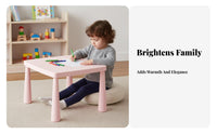 3 Pieces Childchild-safe Design 3-Piece Toddler Seating Group Easy to Clean Adjustable Height Rectangular Table with Chairs Multi-Purpose children's Furniture Lightweight for Preschoolers, Daycare Providers, Kindergarten, Playroom, Classroom, Crafts