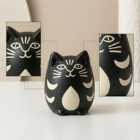 Cat Figurine Sculpted Cat Ornament Minimalist Whimsical for Shelf, Tabletop