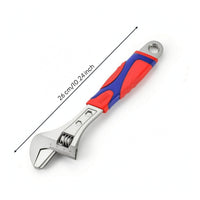 Wrench with Anti-Slip Handle Versatile Adjustable Wrench Adjustable Spanner Sturdy Tool Ergonomic for Homeowners, Workshop