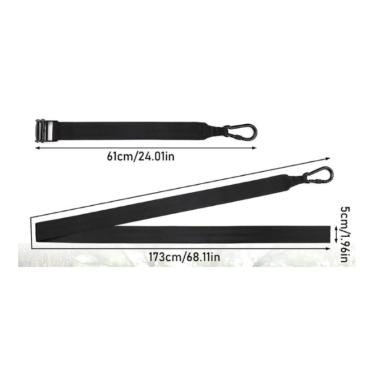 Wide Tree Climbing Safety Strap Woven Webbing Outdoor Safety Tree Strap Metal Hooks Outdoor Gear Reinforced