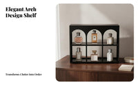Arch Design 2-Tier Vanity Organizer Space Saving Perfume Display Stand Multi-Purpose Cosmetic Storage Rack Structurally Sound for Home Organizers, Women, Homeowners, Dressing Table, Dresser, Bedroom
