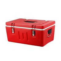 Thermal Food Box Removable Inner Pans Insulated Food Pan Carrier Leak-Resistant Latches Stainless Steel Insert Insulated Container
