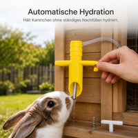 Automatic Rabbit Water Nipple Drinker for Cages, Plastic Steel Duckbill Waterer