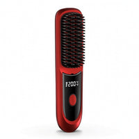 Cordless Straightening Comb Rechargeable Straightener Comb Portable Hair Straightening Brush Compact for Travelers