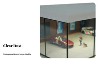 1:64 Scale Car Display Box Dustproof Cover 1/64 Scale Car Garage for Hobbyists
