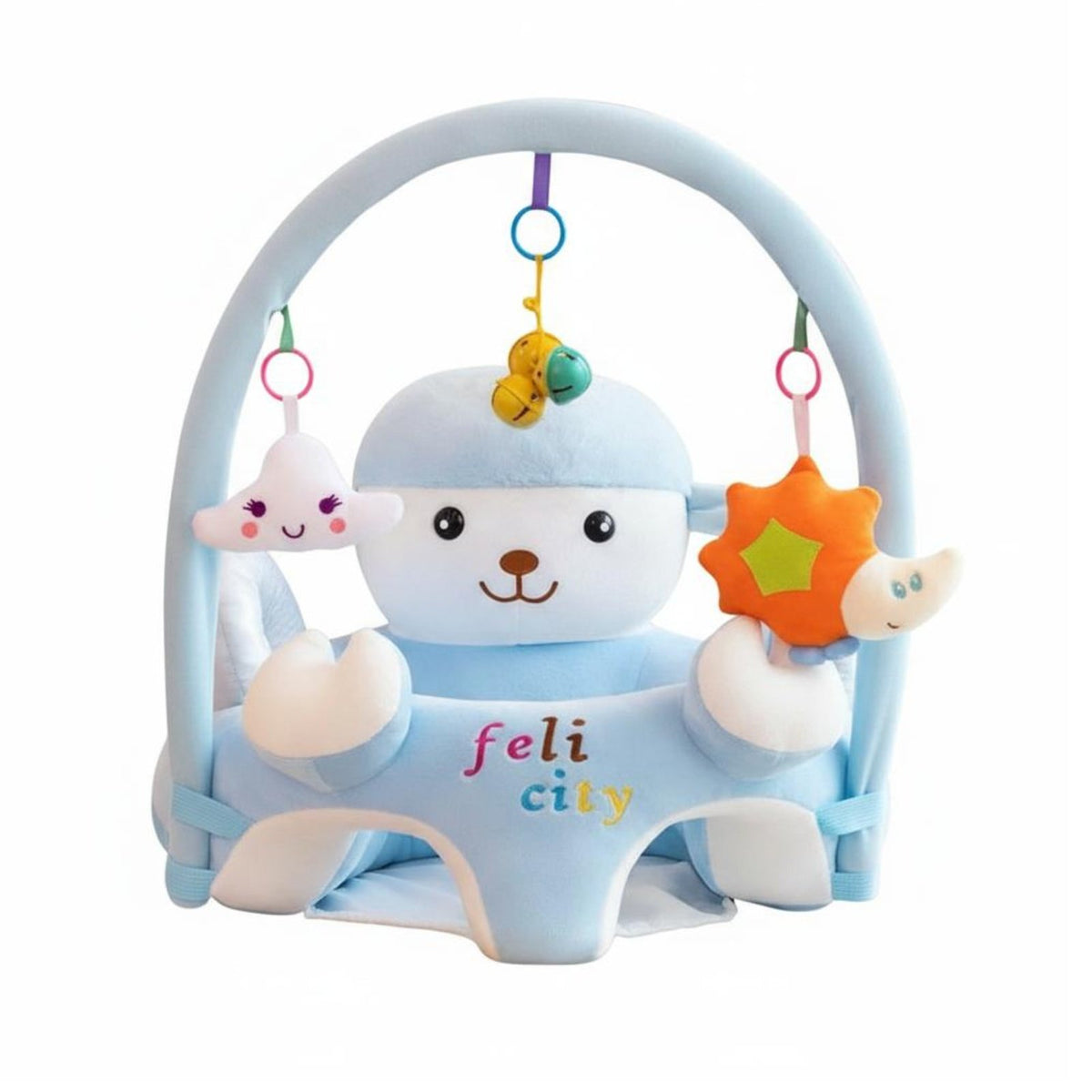 Anti-Fall Design creatureShaped Sit-up Coach Soft and Skin-Friendly creatureShaped Learning Chair Non-Slip Bottom Baby Seat 360 Degree Support for Infants, New Moms, Parents, Feeding Time, Nursery, Playtime, Living Room