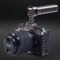 Universal Camera Top Handle Multiple Mounting Points DSLR Top Handle Aluminum Camera Frame Grip Anti-Twist Design for Filmmakers