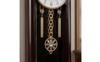 Pendulum Wall Clock Glossy Finish Home Decor Arabic Numerals